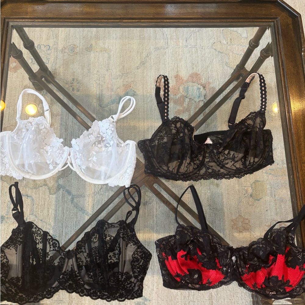 Set of 4 bras. Victoria's Secret 38D Lace Bras Intimates